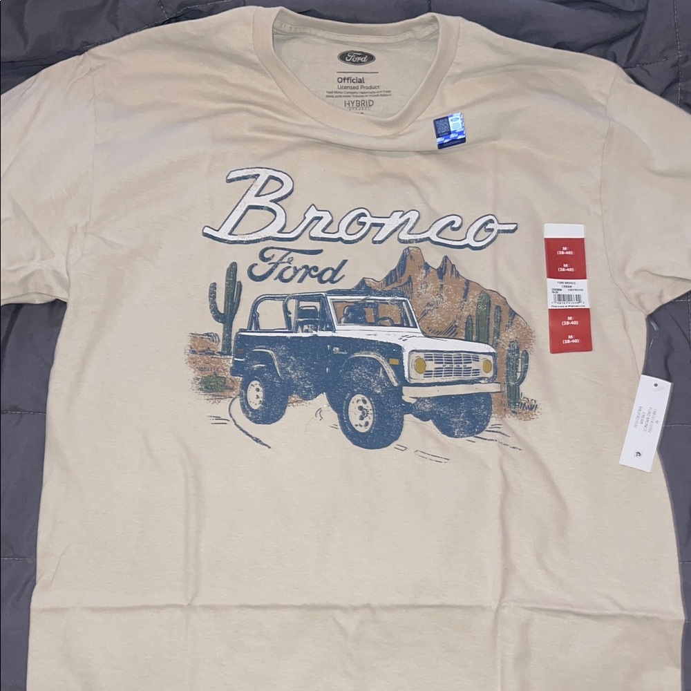 Ford Bronco Desert Graphic Tee - Beige & Blue
